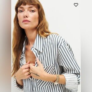 Reformation Will Oversized Shirt- Antibes Stripe